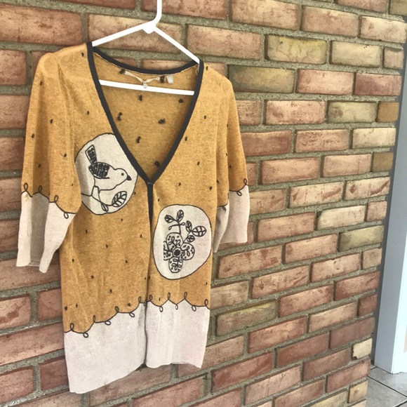 Anthropologie Tops - Anthropologie, linen/rayon, short sleeve, cardigan